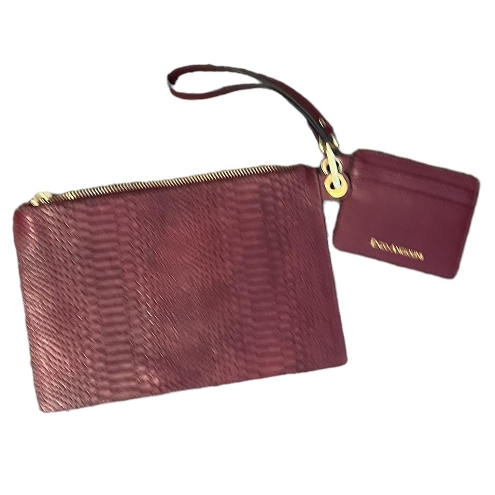 NWOT Women's Enzo Angiolini Wallet Wrist Clutch Animal Print With Coin Purse